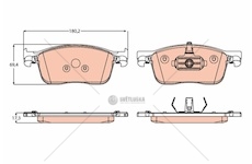 Brzdové destičky citroen jumpy 07> přední 16> WTRW GDB2169