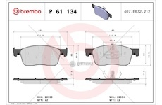 Brzdové destičky citroen jumpy 16> přední 1.5 bluehdi 100 18> WBR P 61 134