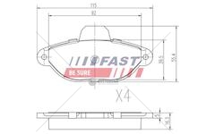 Brzdové destičky fiat cinque / seicento přední bez sensor ft29005
