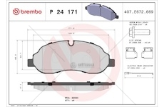 Brzdové destičky ford transit 13> přední 2- senzory p 24 171