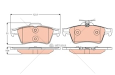 Brzdové destičky ford transit connect 02> vzad bez sensor gdb2086