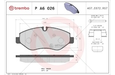 Brzdové destičky iveco daily 06> přední p a6 026