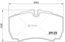 Brzdové destičky iveco daily 06> vzad p a6 023