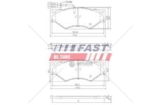 Brzdové destičky iveco daily 90> přední 2- senzory 59.12  >96 ft29060_c