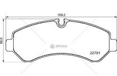 Brzdové destičky mercedes sprinter 18> 907/910 vzad bez sensor WBR P 50 150