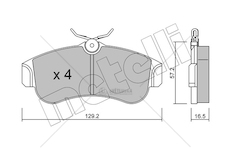 Brzdové destičky nissan primera p11 96> přední 2.0 td 22-0123-0