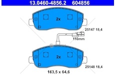 Brzdové destičky renault master iii 10> přední 2.3 dci WATE 13.0460-4856.2