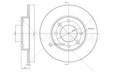 Brzdový kotouč citroen berlingo 96> 1.6 hdi 90 05> WMET 23-0567C