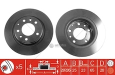 Brzdový kotouč VW GOLF III POZ-0986478619