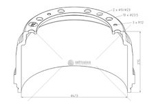 Buben brzdový 413x203 scania p,g,r,t, 94, 114, 124, 144,  0289308_A