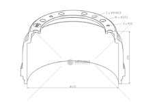 Buben brzdový 413x275 pn/zn scania p,g,r,t, 94,114,124,144,164 0064386_A