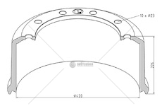 Buben brzdový 420x226 bpw hs eco-sn4218 0080092_A