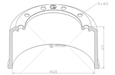 Buben brzdový 420x227 bpw eco maxx, eco plus 2 0126738_A