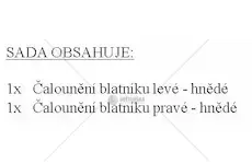 Čalounění blatníku pár-hnědé | 6211-79057