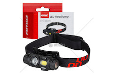 Čelovka LED XPG+COB 1200mAh (BATT) AMIO-04662