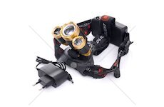 Čelovka nabíjecí 3xLED 1xT6 zoom + 2xQ5 KRAFT&DELE