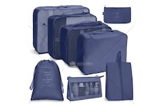 Cestovní organizér, sada 8 ks, modrý