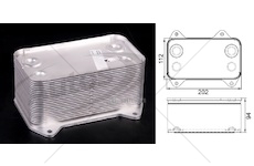 Chladič oleje 206x116x95 daf xf95 motor xe280/315/355/380 c 0116942_A