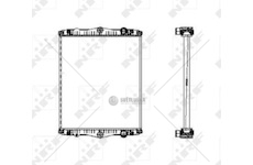 Chladič vody 657x529x58 bez rámu daf cf65, lf45, lf55 od 01.2001 0300543_A