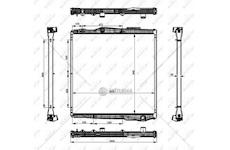 Chladič vody 940x1060x43 s rámem scania l,p,g,r,s euro 6 od 09.2016/ p,g,r,t euro 5 0300909_A