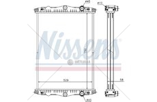 Chladič vody DAF 55LF 750*529*58 bez rámu