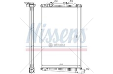 Chladič vody DAF 85CF 950*648*43 bez rámu