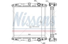 Chladič vody DAF LF 45 523x529x58 bez rámu