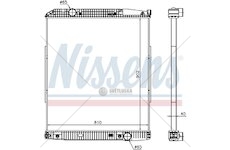 Chladič vody MB Actros 902x810x40 bez rámu