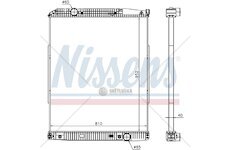 Chladič vody MB Actros 952x810x40 bez rámu