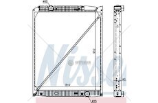 Chladič vody MB Actros 952x810x40 kompl.