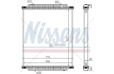Chladič vody Renault RVI PREMIUM (00-) 810x708x48 bez rámu