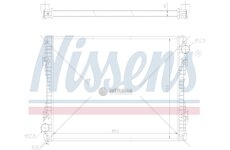 Chladič vody SCANIA P 860x689x40 bez rámu