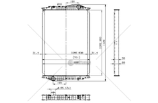 Chladič vody SETRA S 315-319 OM441/442 NRF NRF509892