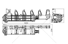 Chladič výfukových plynů egr 593x153x146 mercedes actros mp4, antos, arocs 0227637_A