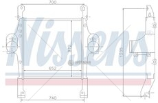 Chladič vzduchu IVECO STRALIS (02-) 652x872x52