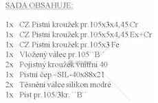 Czpk sada úplného válce pr.105/3kr b uřiii euroi.m.1003,1203,1303,1403,2013 | 13.000.992
