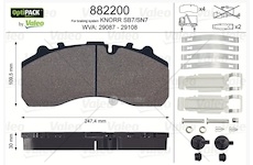 Deska brzdová 29087/29202 valeo 248x109x30 iveco, mercedes, scania, saf, bpw 0151517_A