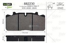 Deska brzdová 29088 valeo 175x86x26 bez příslušenství  daf 45,rvi midlum,iveco,man l2000 0155214_A