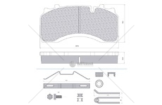 Deska brzdová 29142 bremann 205x97x30 daf lf55,rvi midlum,wabco pan 19-2 0180982_A