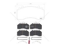 Deska brzdová 29279 trw 217x108x31 wabco maxx22 man tgs,tgx 0186090_A