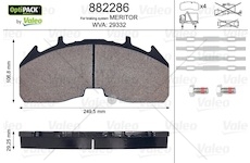 Deska brzdová 29332 valeo 249,5x106,8x29,25  scania p,g,r,t (euro 5), s-serie (2016) 0247666_A