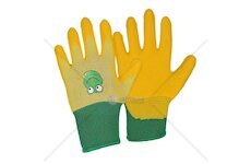 Dětské povrstvené rukavice DRAGO žluté, v. 05