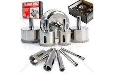 Diamantové vykružovací korunky, sada 10ks, 6-68mm, galvanizované MAR-POL