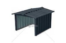 Domek na robotickou sekačku, garáž, plech, antracit, 73x70x50cm