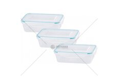 Dóza na potraviny Lunchbox 1350 ml plastová, Clip uzávěr, sada 3 ks – MagicHome