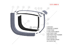 Držák palivové nádrže 710X570 KPL. HOBI 51710000B