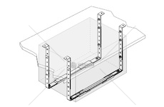 Držák skříně nářadí lago space truckin 600mm - do podlahy 0091810_A