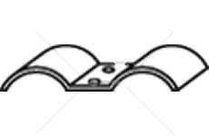 Drzak, vyfukovy system DINEX DIN50802