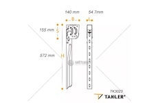 Držák zábrany proti podjetí 572mm 0458716_A