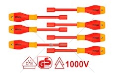 Elektrikářské šroubováky maticové, sada 7ks, industrial, TOTAL
